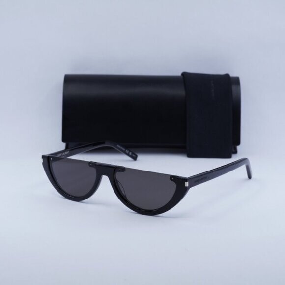 Final Price! Saint Laurent SL563 001 Black/Black Sunglasses - Picture 1 of 12